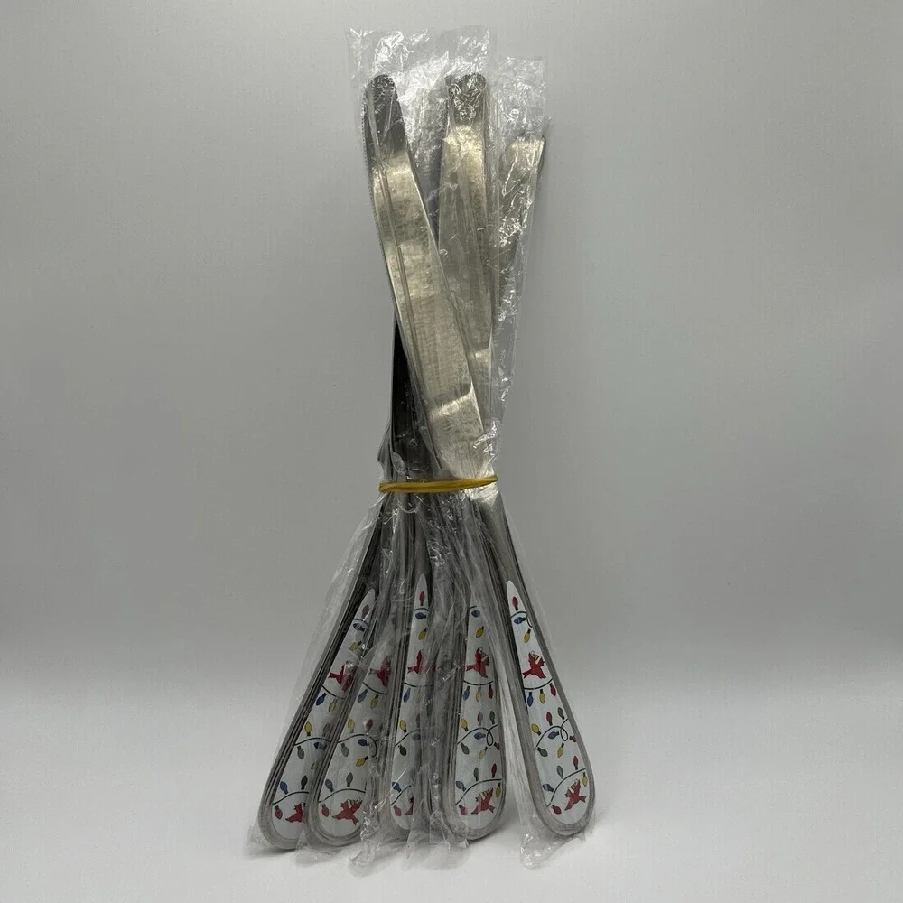 Temp-tations‎ Tara Winter Whimsy Set of 6 Knives New! Christmas Holiday